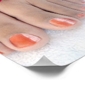 Poster Joli salon de pédicure rose Fuchsia (Coin)