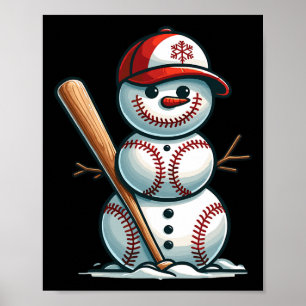 Poster Joli Snowman Vendre Au Casquette Noël Vendre à l'A