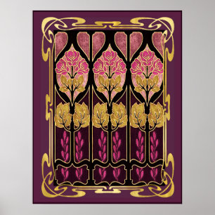 Poster Joli style Art Nouveau