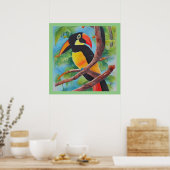 Poster Joli style d'aquarelle Toucan (Cuisine)