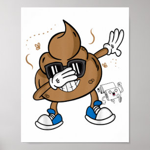 Poster Joli T-Shirt de Caca Dabbing - Émoticon Drôle J'ai