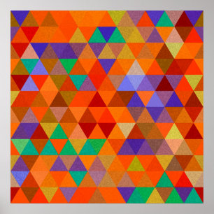 Poster Joli Triangle grunge motif I + vos idées