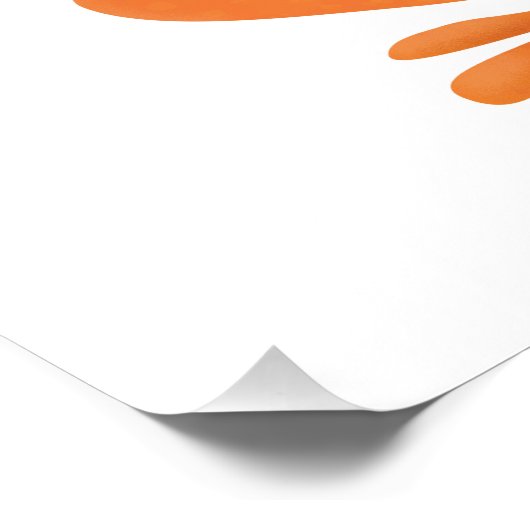 Poster Joli triton orangé joyeux (Coin)