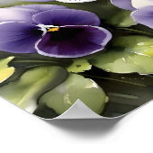 Poster Joli vernis violet aquarelle peinture (Coin)