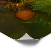 Poster Joli vieux très rouillé Combi van fleurs hippy tem (Coin)