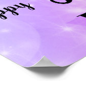 Poster Joli violet mousseux 30e anniversaire Nom (Coin)