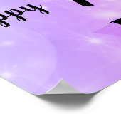 Poster Joli violet mousseux 70e anniversaire Nom (Coin)