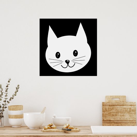 Poster Joli Visage De Chat. (Cuisine)