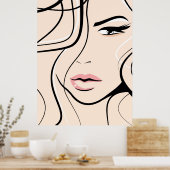 Poster Joli visage féminin (Cuisine)