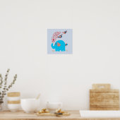 Poster Jolie Alphabet Elephant Baby Nursery Imprimer (Cuisine)