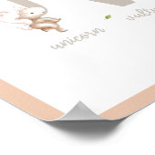 Poster Jolie alphabet maternelle d'animaux ABC aquarelle  (Coin)