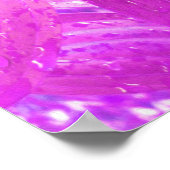 Poster Jolie Aqua Blue Stargazer Lily sur violet (Coin)