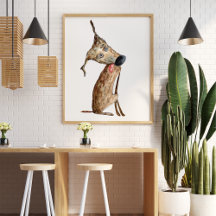 Jolie aquarelle chien lustration décorative