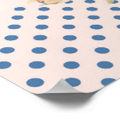 Poster Jolie aquarelle Fawn avec Baby shower de fleurs (Coin)