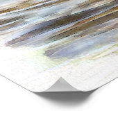 Poster Jolie aquarelle Flamant rose (Coin)