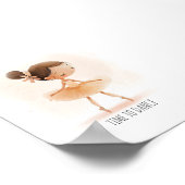 Poster Jolie ballerine Ballet Moment de danser Aquarelle (Coin)