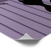 Poster Jolie bande dessinée de chat noir citation miow (Coin)