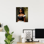 Poster Jolie Black Girl Princess Art (Bureau à domicile)