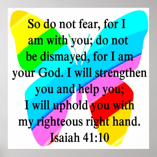 POSTER JOLIE BUTTERFLY ISAIAH 41:10 CONCEPTION (Devant)