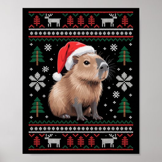 Poster Jolie Capyra Noël 2 (Devant)