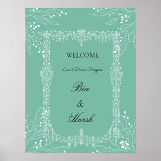 Poster Jolie carte de mariage
