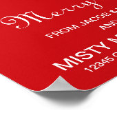 Poster Jolie chèvre de Noël Couple (Coin)