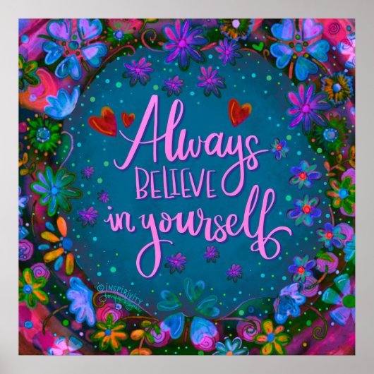 Poster Jolie citation Croyez en vous-même l'intégrité (Devant)