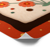 Poster Jolie citation rétro inspirante Florale (Coin)