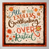 Poster Jolie citation rétro inspirante Florale (Devant)