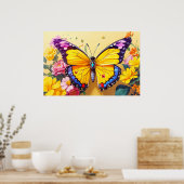 Poster Jolie conception d'illustration de papillon de rep (Cuisine)