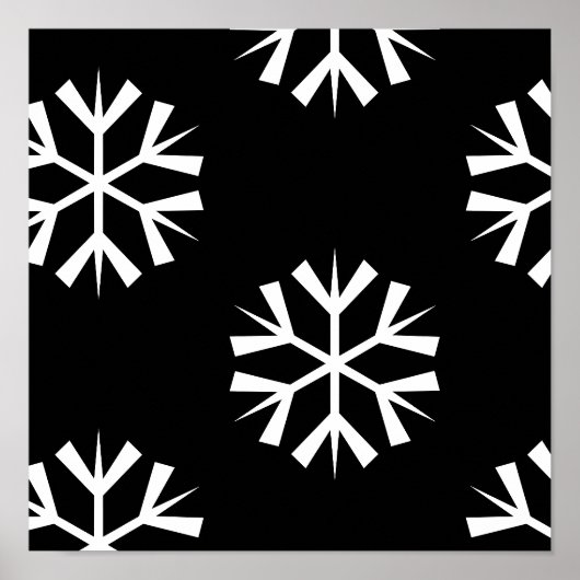 Poster jolie conception motif SNOWFLAKE | (Devant)
