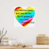 POSTER JOLIE CORINTHIANS 13:13 PLANCHER COEUR CONCEPTION (Cuisine)