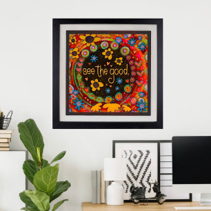 Poster Jolie couleur gaie Voir la bonne inspirivité