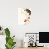 Poster Jolie dame de Noël (Bureau à domicile)