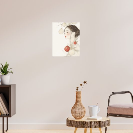 Poster Jolie dame de Noël (Salon 3)