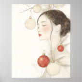 Poster Jolie dame de Noël (Devant)