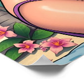 Poster Jolie dame en Bikini Retro Breach (Coin)