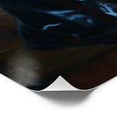 Poster Jolie Dame En Robe Fleurs De Soie. (Coin)