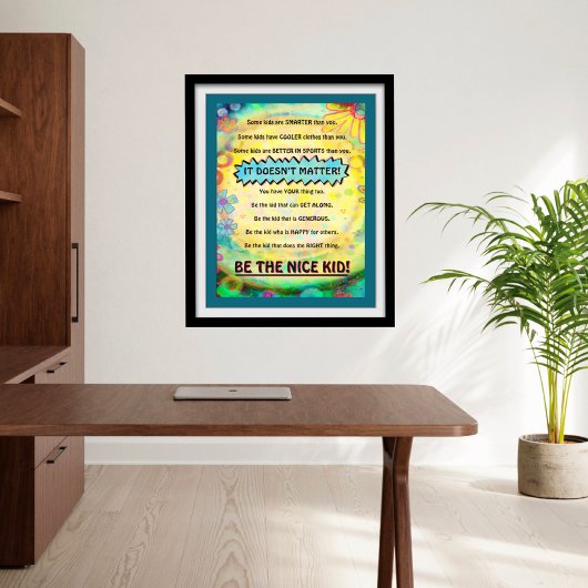 Poster Jolie école de gentillesse Beaux élèves