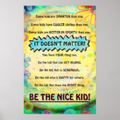 Poster Jolie école de gentillesse Beaux élèves (Devant)