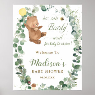 Poster Jolie écume Ours Verdure Genre Neutre Douche Bienv