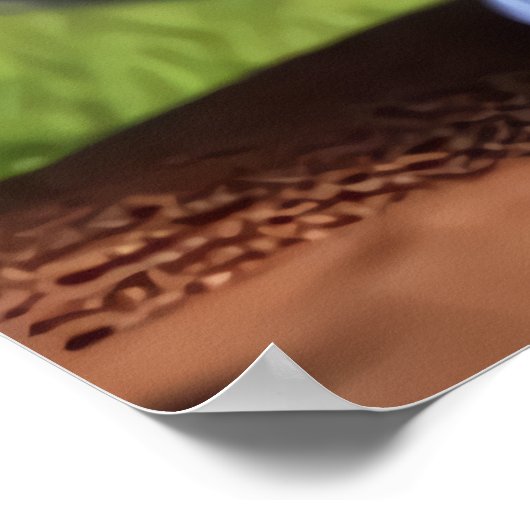 Poster Jolie et adorable Rabbit Zebra hybride | Art AI (Coin)