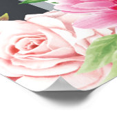 Poster Jolie et lumineuse douche de mariée florale (Coin)