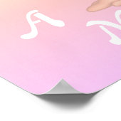 Poster Jolie fée et monogramme sur des lunettes roses (Coin)