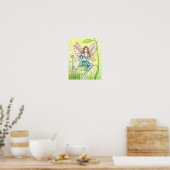 Poster Jolie Fée Fleur Fantaisie Artistique (Cuisine)