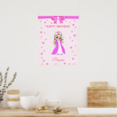 Poster Jolie fête d'anniversaire Princesse & Gems sur aff (Cuisine)