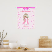 Poster Jolie fête d'anniversaire Princesse & Gems sur aff (Cuisine)