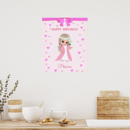 Poster Jolie fête d'anniversaire Princesse & Gems sur aff (Cuisine)