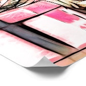 Poster Jolie fête de Noël Pink Holiday Tree (Coin)