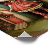 Poster Jolie Fille Champignon Sucrée Petite Art (Coin)